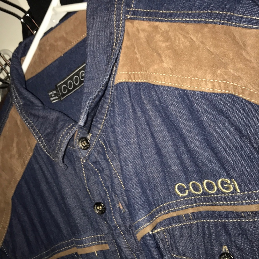 Vintage Coogi Denim Button-Down Shirt